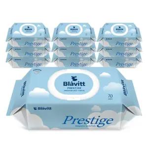 블라비트 프레스티지 엠보싱 캡형 물티슈 70매 10개입