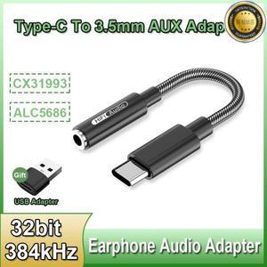 CX31993 ALC5686 DAC 하이파이 헤드폰 앰프 타입 C에서 3.5mm 어댑터 32b384kHz 오디오 디코더 아이폰1516