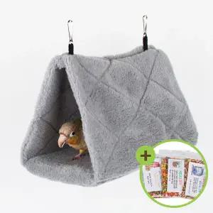 [하프클럽/올펫몰]앵무새 삼각터널 침대(중)밍크 버드텐트 소동물은신처