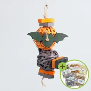 [하프클럽/올펫몰]배트하우스 앵무새 장난감 천연 버드토이 등나무볼