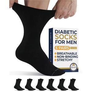 남성용 펨브룩 양말 6켤레 크루 성 신경병증 비결합성