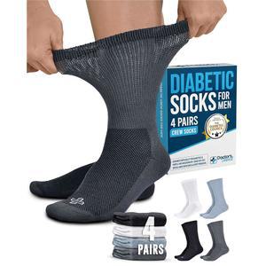 남성용 닥터 셀렉트 양말 크루 신경병증 4켤레 9 12