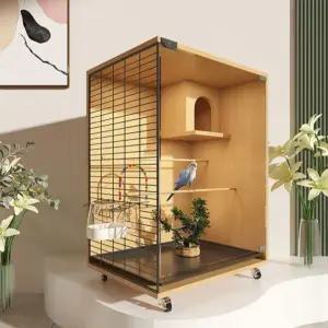 대형 놀이터 새장 하우스 투명 둥지 앵무새케이지 연철 장난감 철제 원목 조류