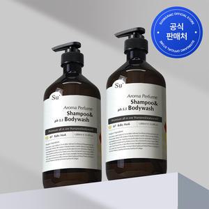 [원쁠원] 수오가닉 대용량 약산성 퍼퓸 올인원 샴푸워시 1000ml 13종 택2