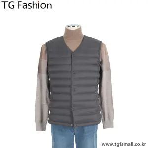 TG패션 그레이 경량 구스 다운 조끼 패딩 T203VTVD539