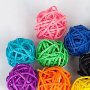 [하프클럽/올펫몰]천연 색동 등나무공(소) 1P 앵무새 장난감 지끈공