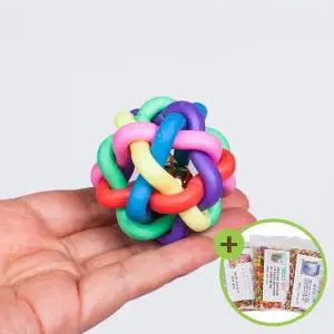 [하프클럽/올펫몰]무지개 공(소) 1P 앵무새 장난감 앵무새용품 새놀이터