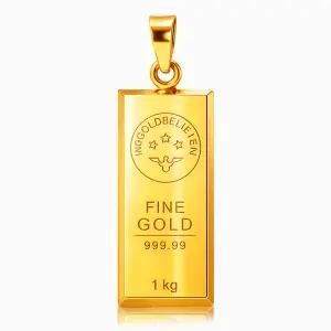 [한국금다이아몬드] 여자 순금 펜던트 유광 김혜수 골드바 24K 18.75g