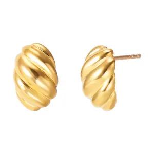 [한국금다이아몬드] 여자 순금 침 귀걸이 크루아상 24K 3g