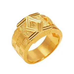 [한국금다이아몬드] 남자 순금 반지 다이아 패턴 컷팅 24K 18.75g 애끼