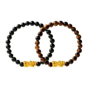 [한국금다이아몬드] 순금 팔찌 24K 여자 남자 금팔찌 비휴 원석 호안석 오닉