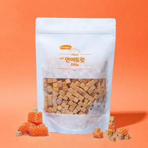 동결건조 메가 소프트 연어 트릿 대용량 220g 고양이 강아지 간식+위생스푼