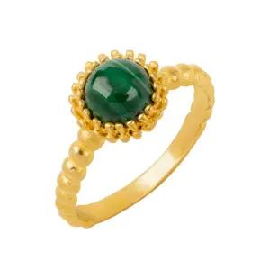 [한국금다이아몬드] 순금 반지 24K 볼 금반지 공작석 말라카이트 3.75g