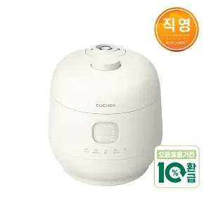 쿠첸 브레인 미니 풀스테인리스 듀얼프레셔 3인용 IH전기압력밥솥 화이트 CRT-TWS0310W