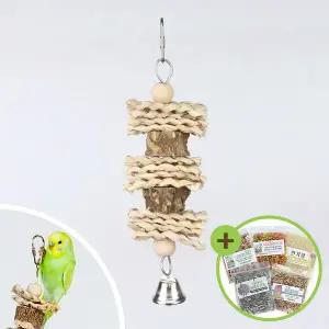 [하프클럽/올펫몰]빅 볏짚나무 종 천연 앵무새 장난감 나무블럭 OF-0291