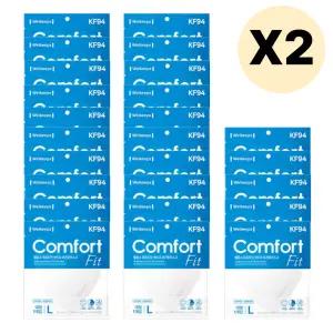 웰킵스 컴포트핏 마스크 KF94 대형 화이트 25매 X2개