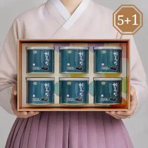 [바다소리][5+1] 해품은김 선물세트(6캔) 원초80% 곱창돌김 캔김 선물세트 / 쇼핑백동봉