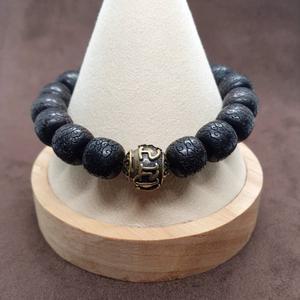 옴마니반메훔 육자진언 각인 구리황동 모주 12mm 흑단 염주