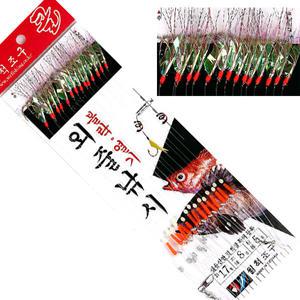 [마린피싱] 월척조구 콜 볼락-열기 외줄낚시/15본/배낚시/선상낚시/외줄카드채비