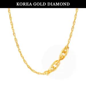 [한국금다이아몬드] 순금 목걸이 24k 금 여자 커브 체인 7.5g