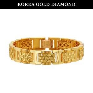 [한국금다이아몬드] 순금 팔찌 24K 남자 카이로 사각 금팔찌 75g