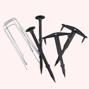 제초매트삼지창 농사용 농업용 부직포 잡초매트 플라스틱 고정 핀 100개