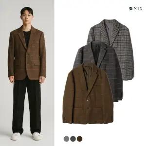 [택가 124000원][NIX]남) 울혼방 레귤러핏 싱글 자켓(FNPWCJV101P)