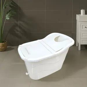 이동식 반신욕조 일반형 홈 스파 가정용 휴대용 미니 욕조 덮개 포함