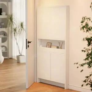 주방 얇은 문뒤 도톰한 선반 틈새 수납장 60x12x120cm 홑 원목 폭좁은 슬림 화