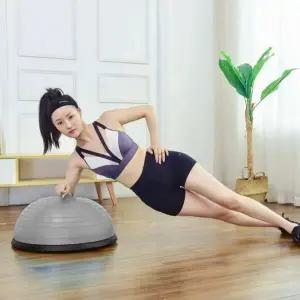 홈트레이닝 줄무늬 밸런스볼 실버 짐볼