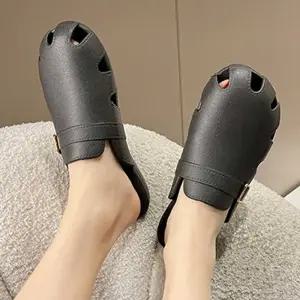 여성 뮬 블로퍼 슬리퍼 버클장식 베이직 캐주얼슈즈 dVM3+1yXA