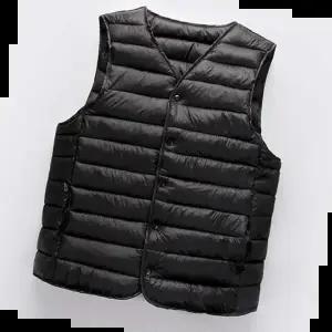 남성뽀글이조끼 깔끔 이너 남성 패딩 조끼 방한 경량 브이넥