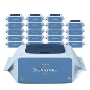 시그니처 위드블루 70매 캡 20팩 아기물티슈