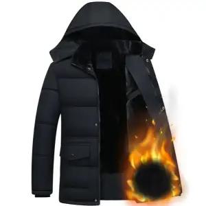 남성 융 기모 패딩 빅사이즈 캐주얼 점퍼 남성 후드 패딩 겨울 자켓 방풍 야상 코트