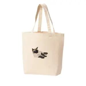 에코백 토트백 고양이 CAT 비스듬히 야옹이 자다 일어난 그림 다양한 사이즈