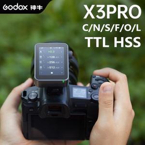 Godox X3PRO TTL HSS C/N/S/F/O 2.4인치 무선 플래시 트리거 OLED 터치 스크린 송신기 ( 캐논 후지 올림푸