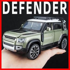 1/32 랜드 로버 뉴 디펜더 110 선물 소리와 빛을 위한 다이캐스트 모델 자동차 풀백 차량 장난감 컬렉션