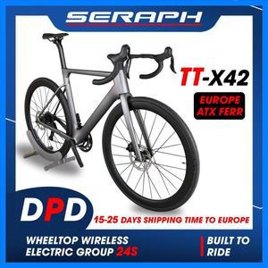 TT-X42 자전거 풀 카본 라이트 무게추 로드 바이크 휠탑 무선 전기 그룹 세트 카본 휠 최신 스타일