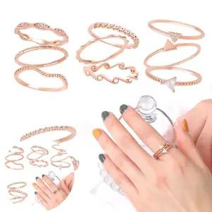 큐빅반지 로즈골드 레이어드링 3종 반지 7종 택1 14Kgp 세트