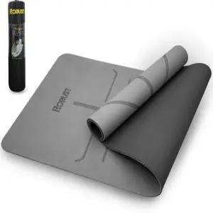 튼튼한 엑스트라 두꺼운 요가 매트 1/4 1/3 2/5 인치 - 정렬 라인이 있는 미끄럼 방지 운동 휴대용 스트랩