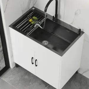 사무실 씽크대 하부장 싱크대 주방 일체형 인조대리석 서랍형 보조 개수대