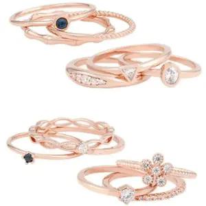 여자반지 스타일을 돋보이게~ 로즈골드 레이어드링 반지 세트