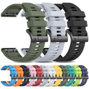 [호환품]QuickFit 22 26mm 실리콘 스트랩 가민 호환 페닉스 6 6X 사파이어/7X 7 프로 솔라/5 5X 펄스/엔듀