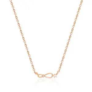 14K 쁘띠 리본 포인트큐빅 체인 목걸이 MNN39073