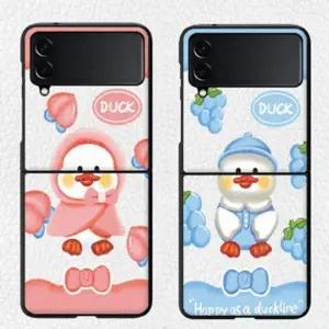 유니블링 갤럭시 z플립 3 4 후르츠 오리 디자인 하드 케이스