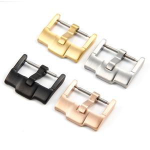 [호환품]스테인레스 스틸 시계 버클 실리콘 스트랩용 교체 도구 걸쇠 액세서리 포함 18mm 20mm 24mm