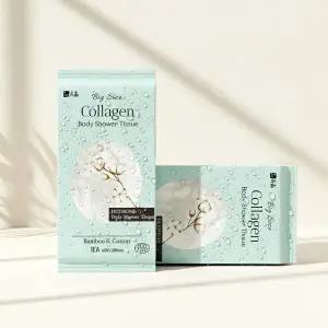 휴홈 대나무 순면 물없이 샤워티슈 10매 특대형