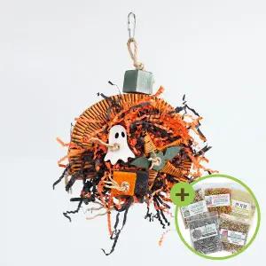 [하프클럽/올펫몰]유령의집 앵무새 장난감 천연 버드토이 나무토막