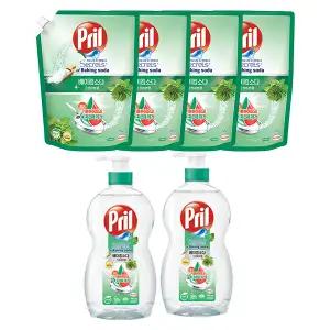 프릴 베이킹소다 허브 용기 700ml, 2개 + 리필 1L, 4개