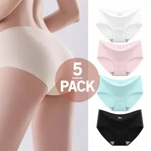 (5장세트)프리컷 여성 심리스팬티 노라인 무봉제 헬스 요가 레깅스 팬티